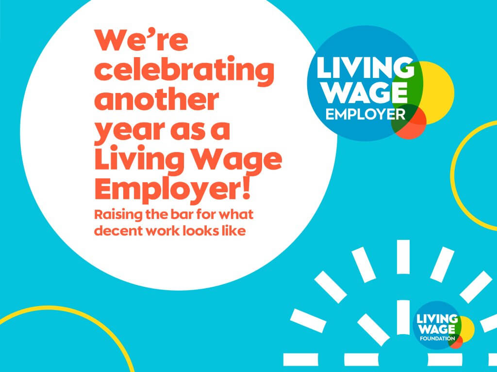 One year Living Wage Employer logo